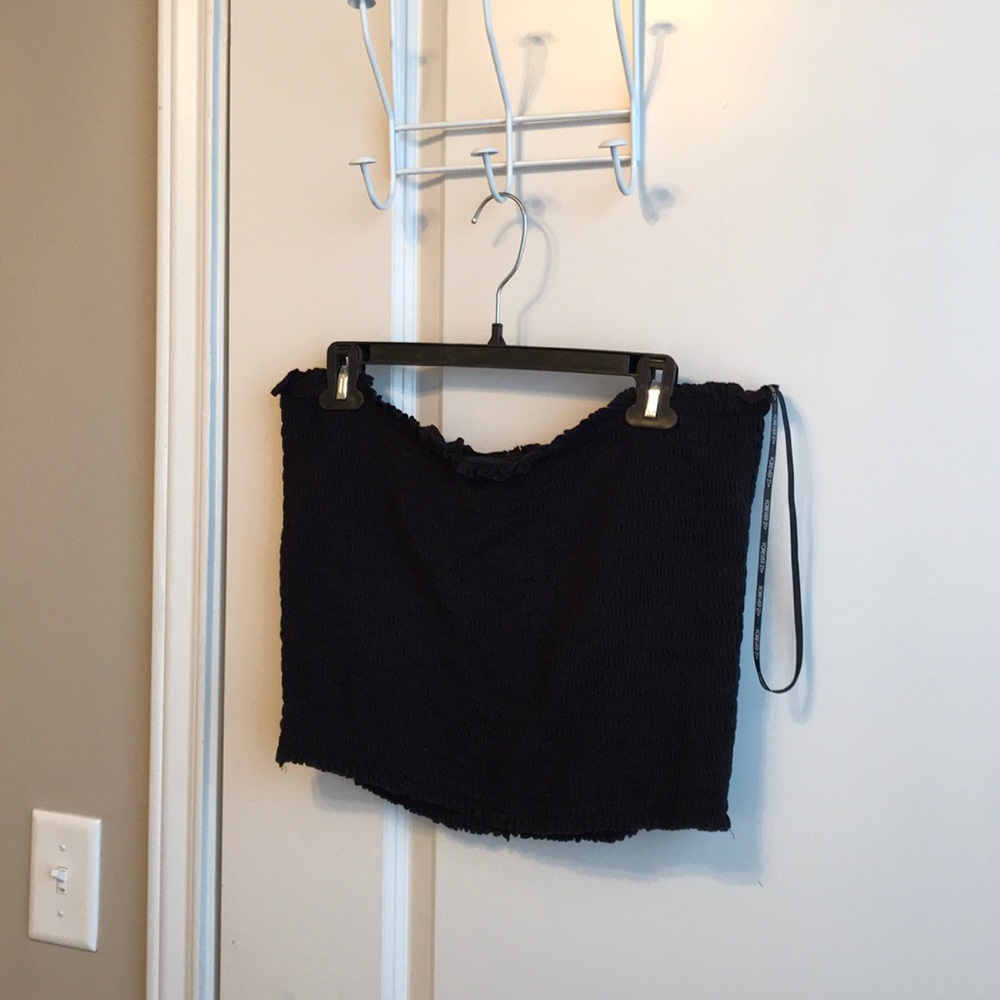 Smocked crop top plus size